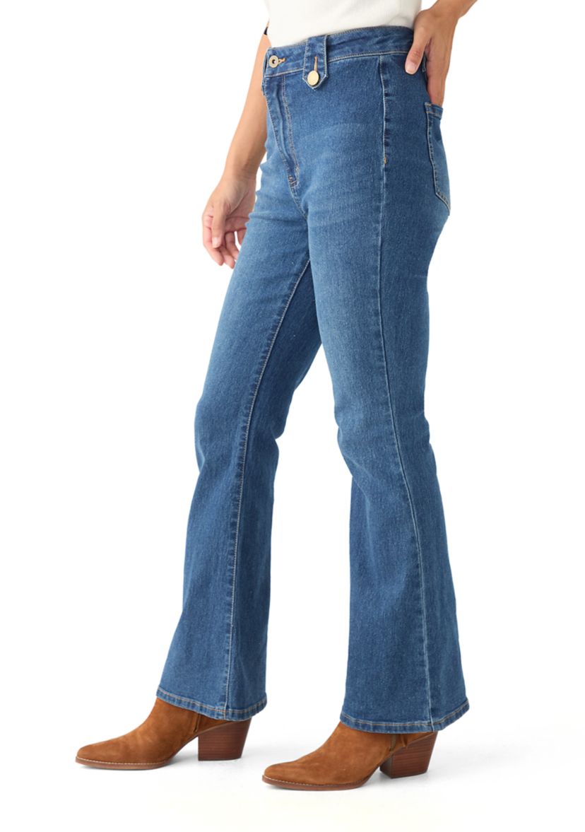 Petite Flare Leg High Waisted Pants 