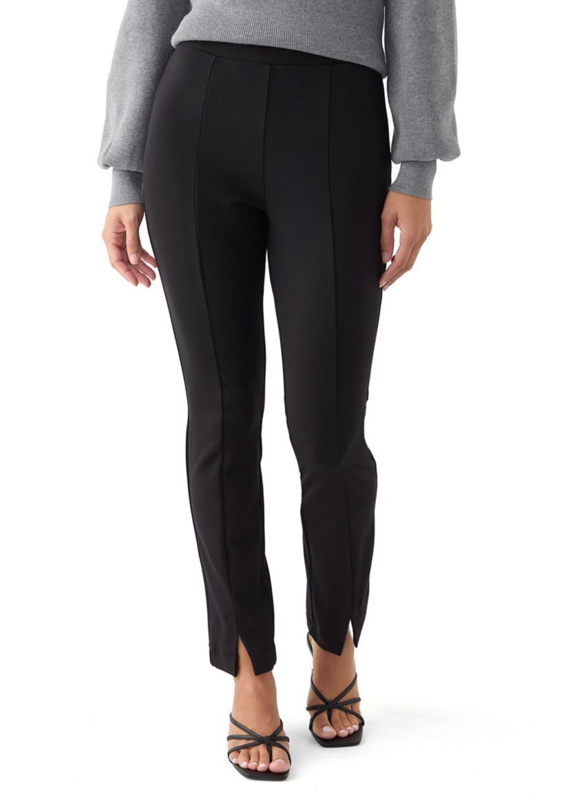 Petite Front Slit Pants
