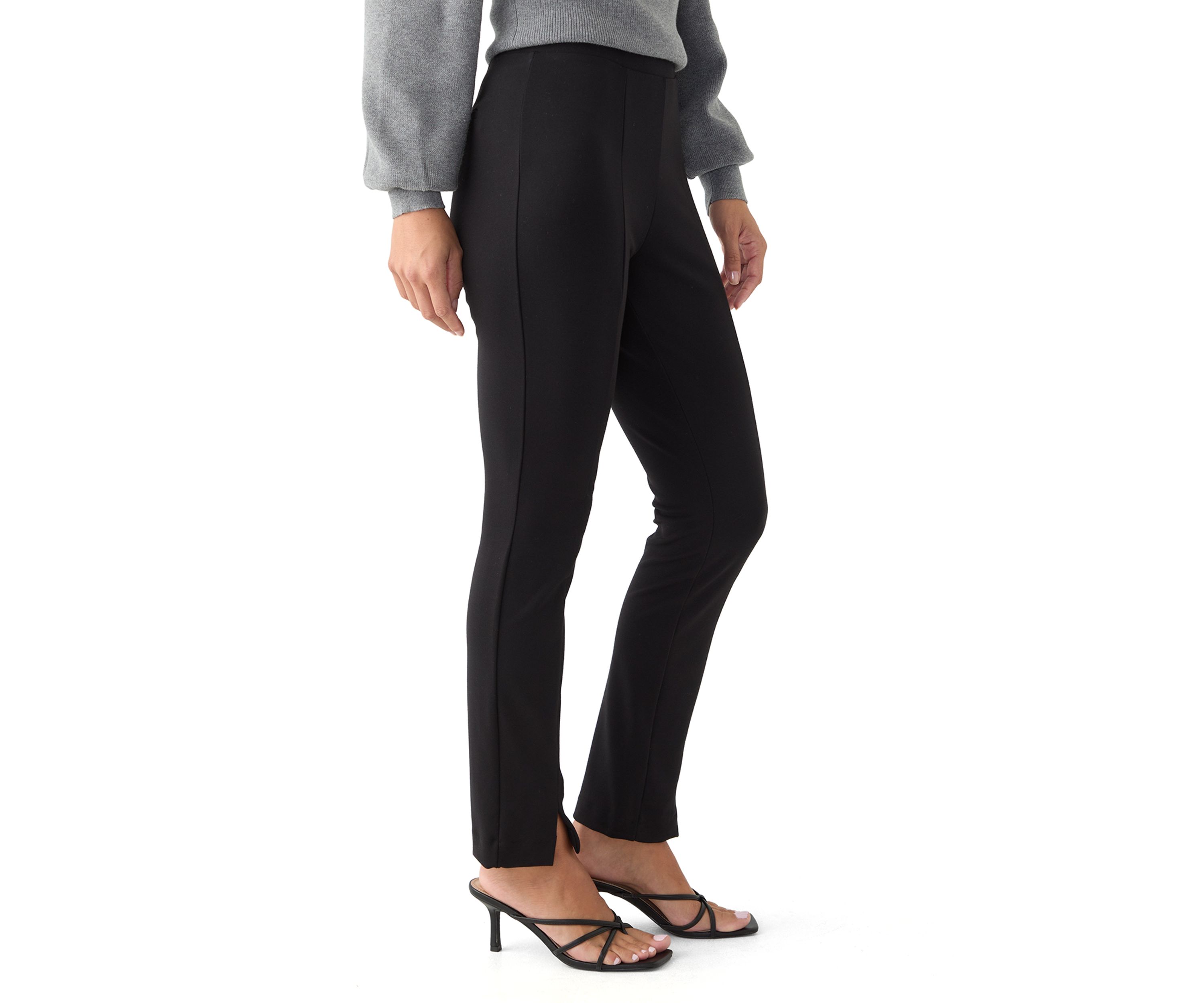 Petite Front Slit Pants