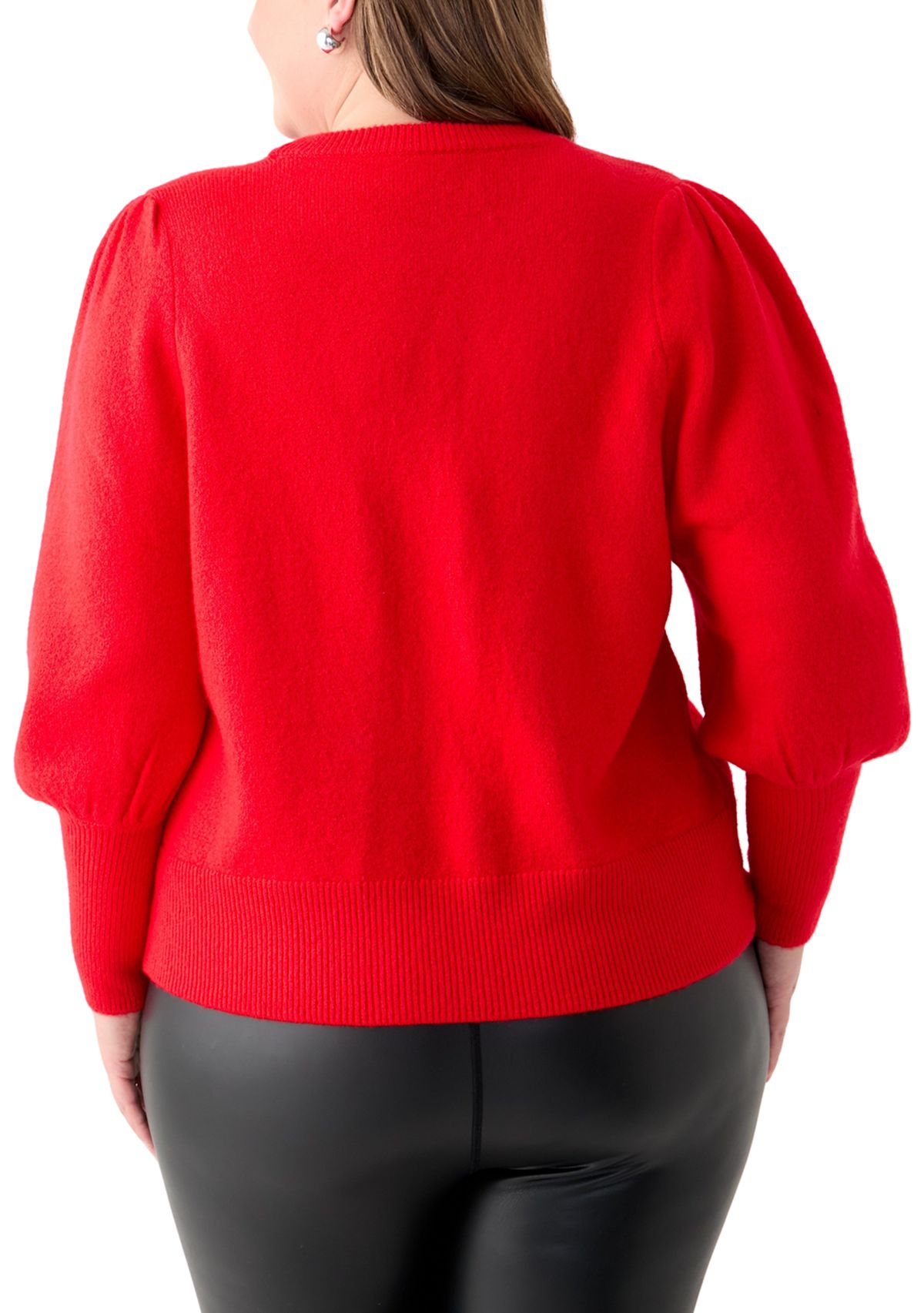 Plus Size Bow Cozy Sweater 