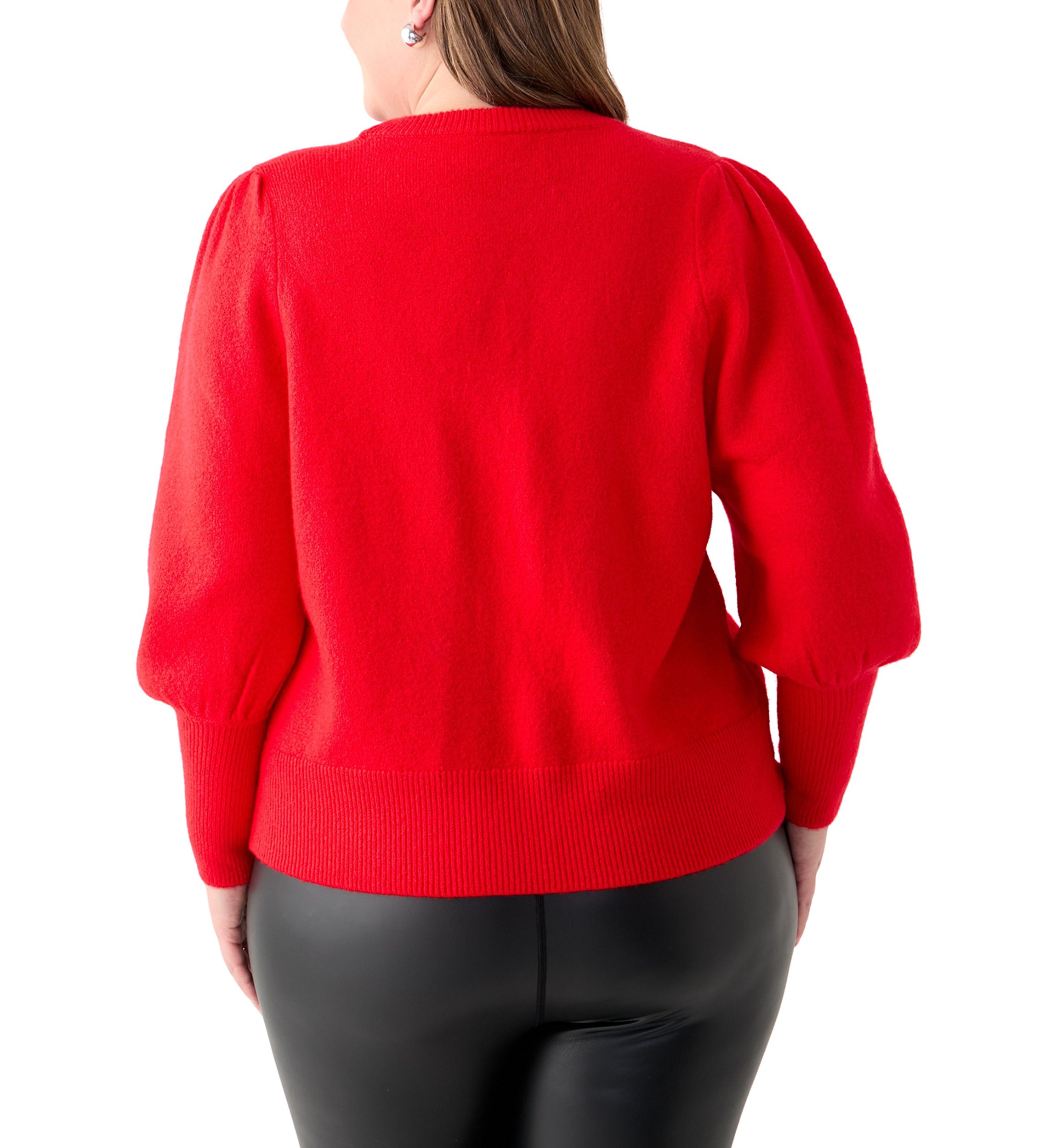 Plus Size Bow Cozy Sweater 