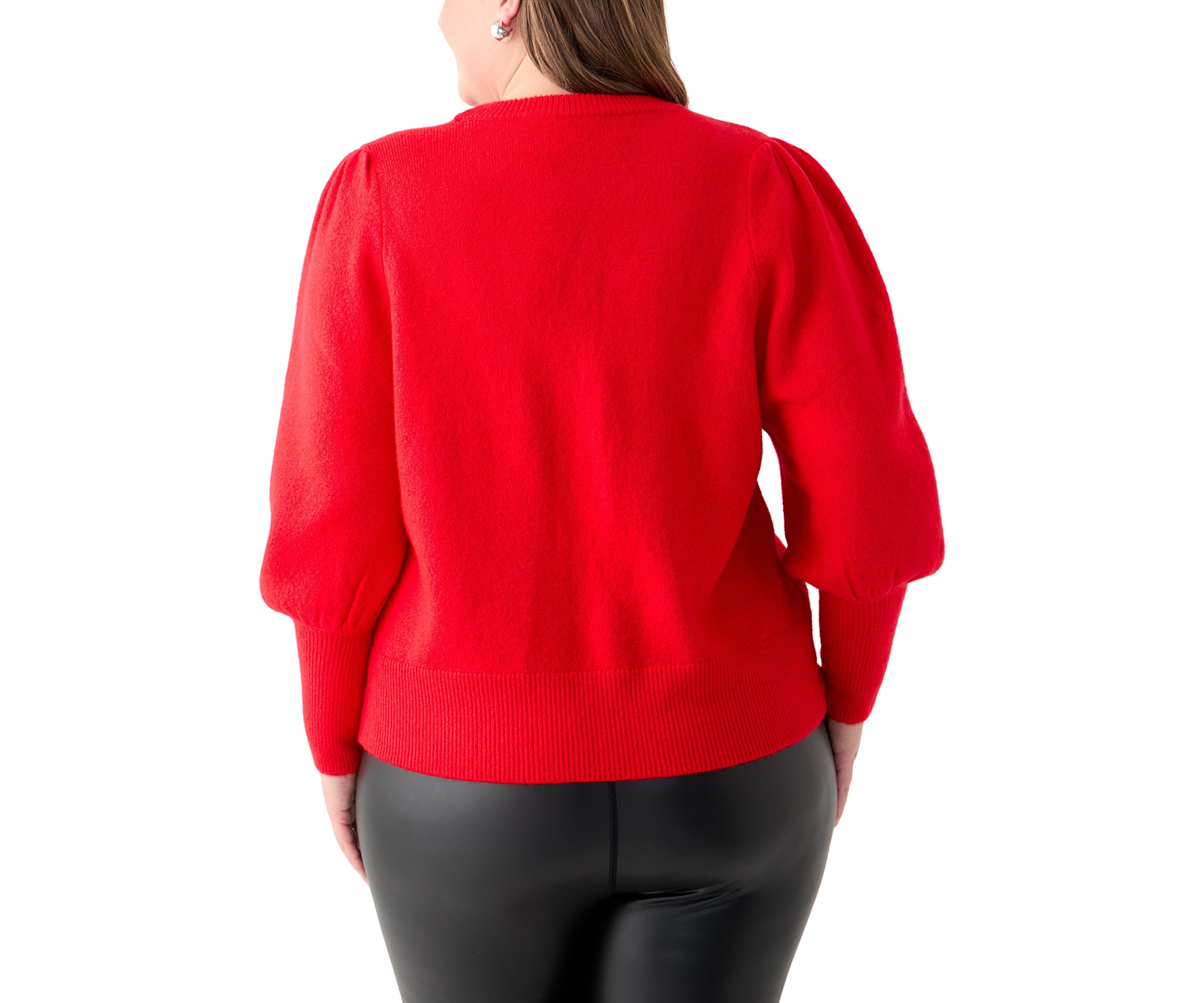 Plus Size Bow Cozy Sweater 