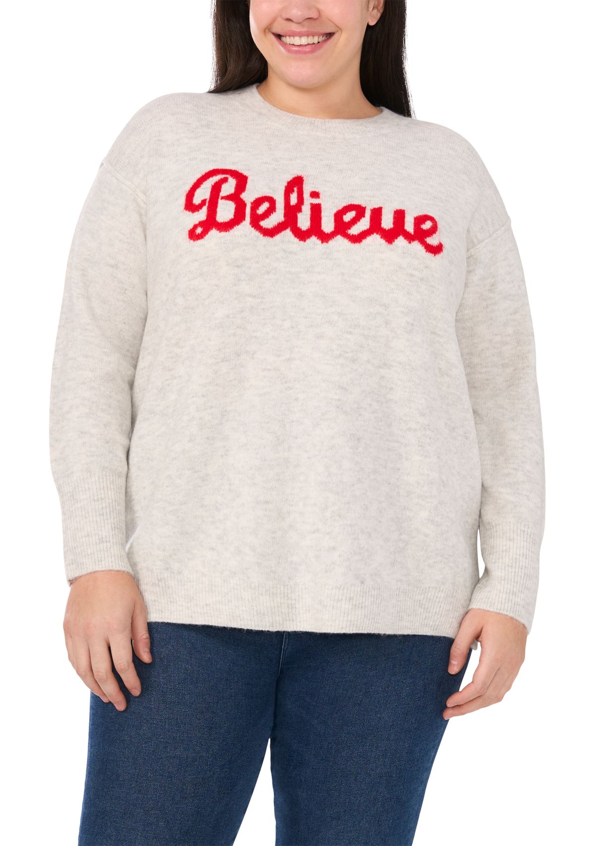 Plus Size Believe Sweater