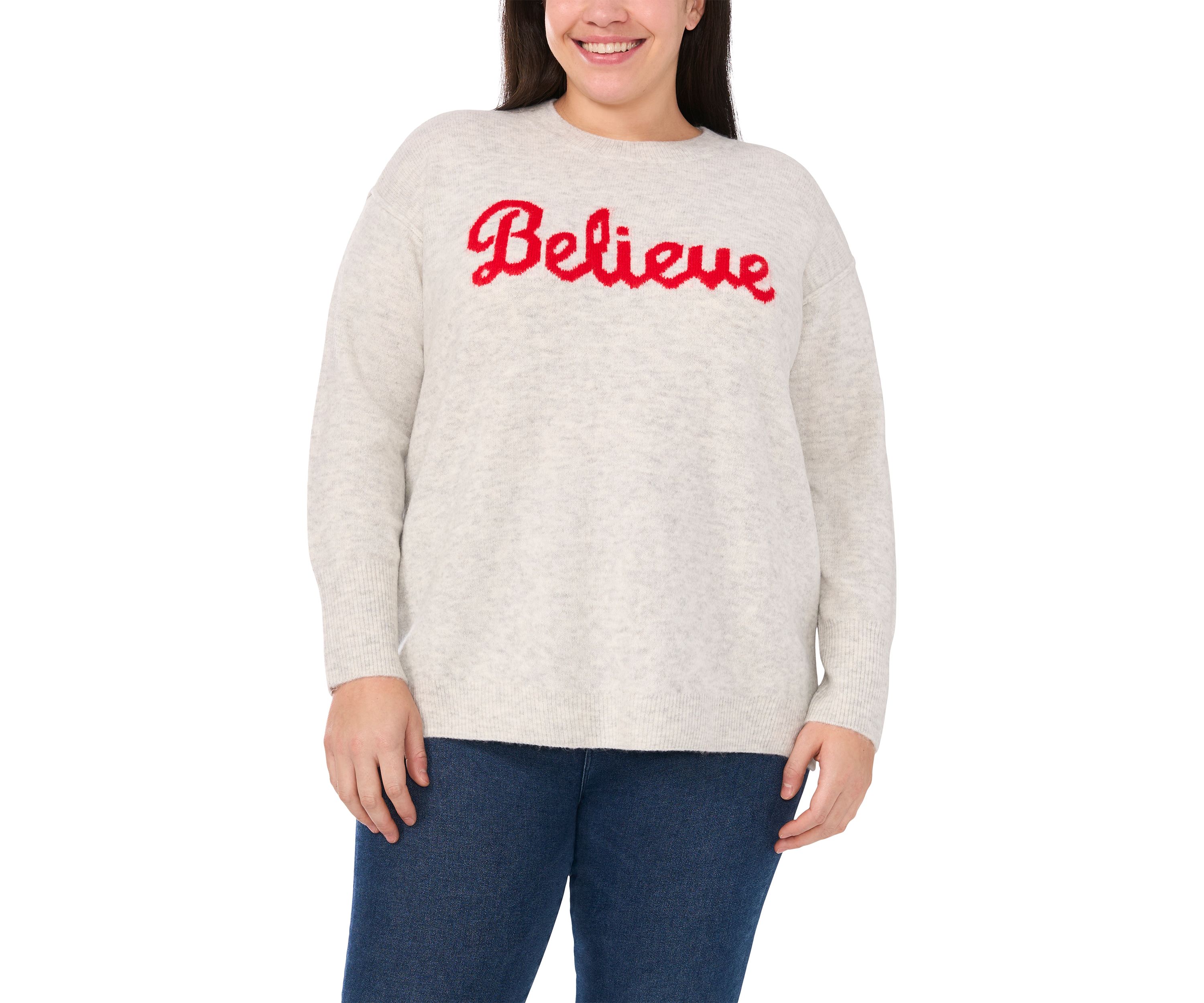 Plus Size Believe Sweater
