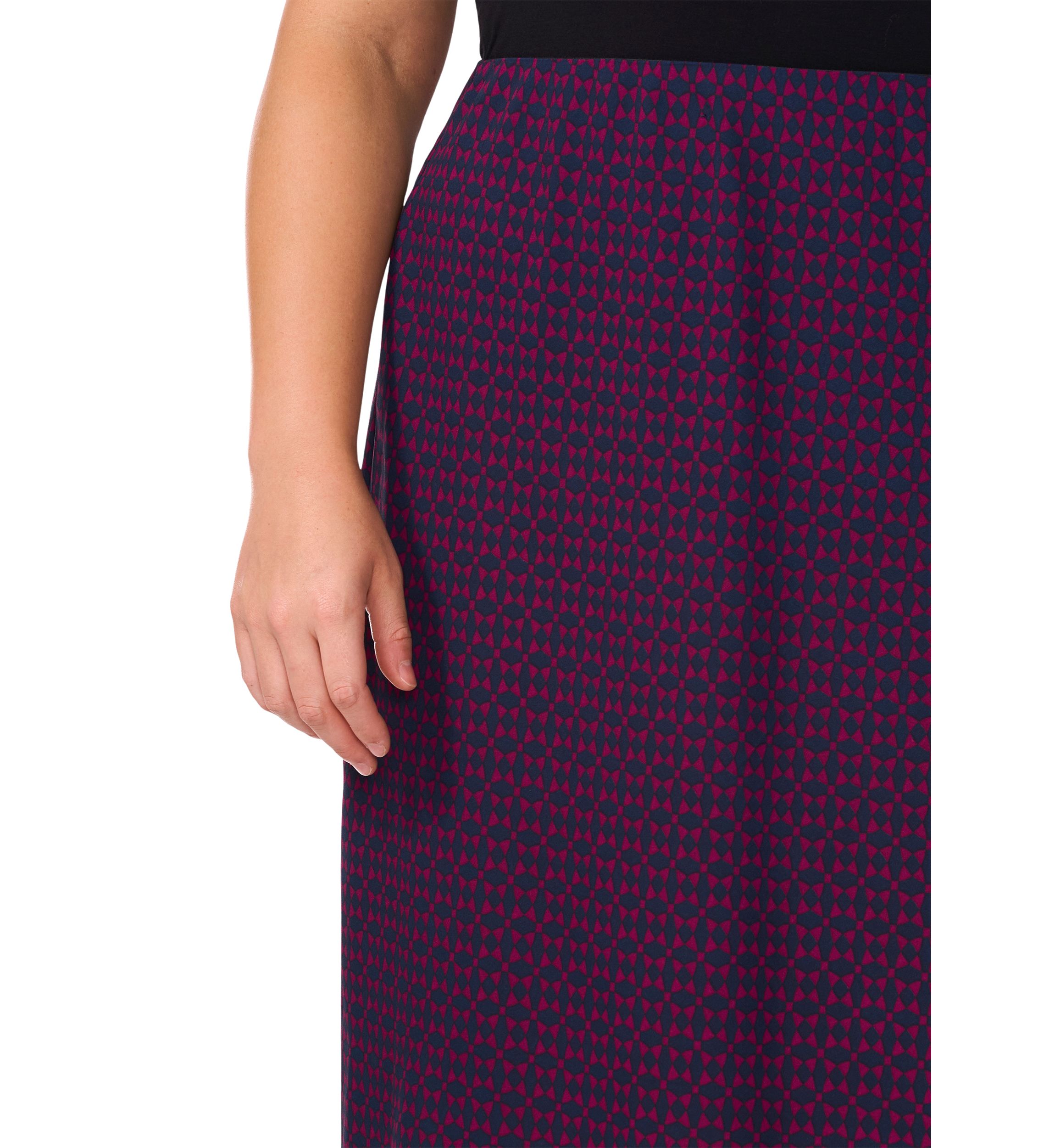 Plus Size Satin Midi Skirt