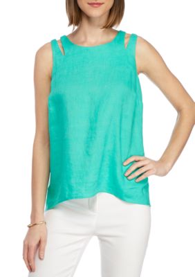 cutout one shoulder top