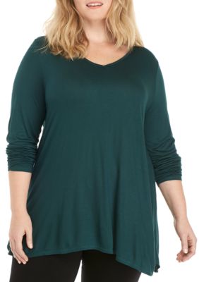 belk plus size tunic tops