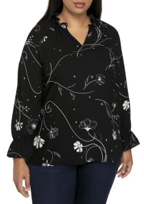 belk plus size tunic tops