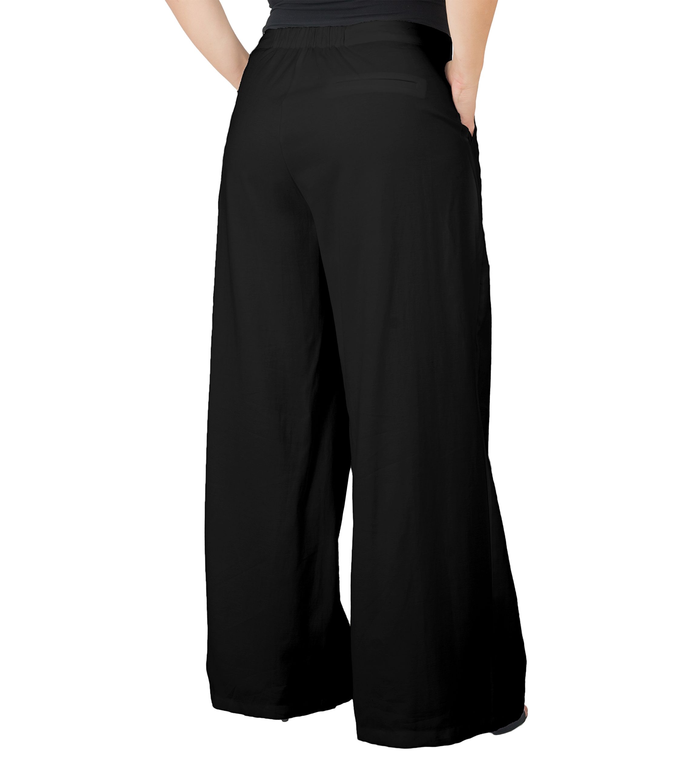 Standards & Practices Womens Plus Size Off-White High Waist Wide Leg Pants