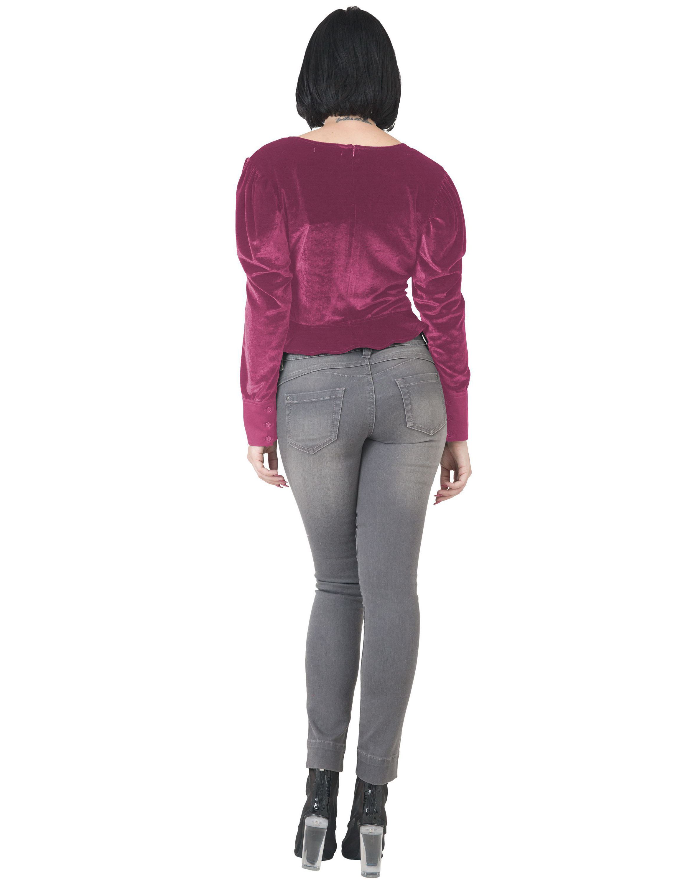Velvet Peplum Top