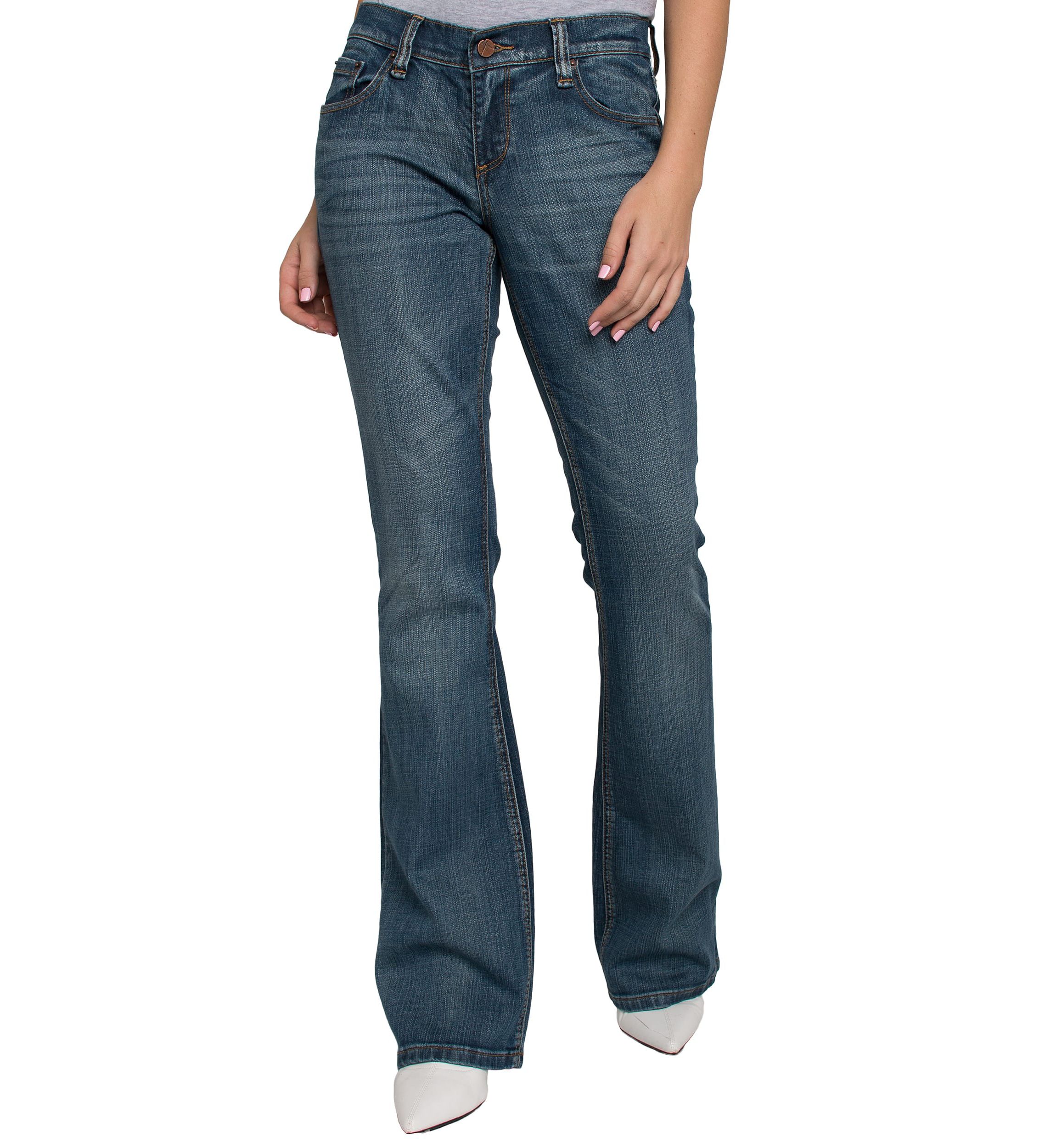 Dark Whisker Flare Bootcut Jeans