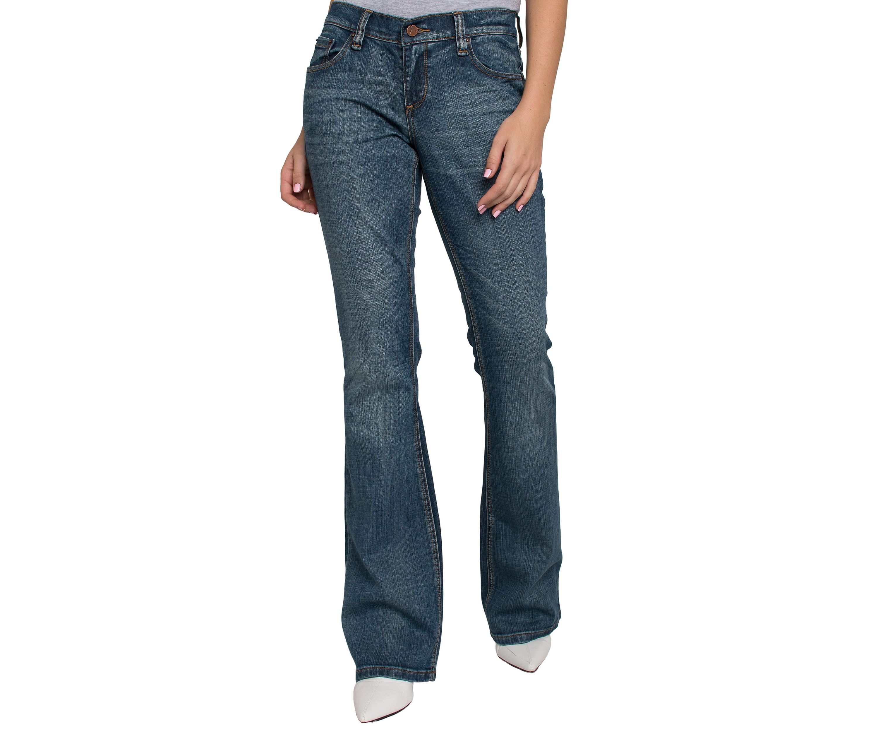 Dark Whisker Flare Bootcut Jeans