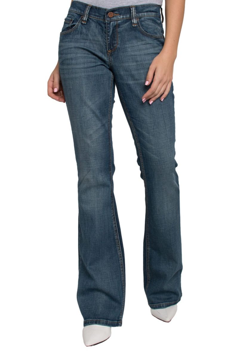 Dark Whisker Flare Bootcut Jeans