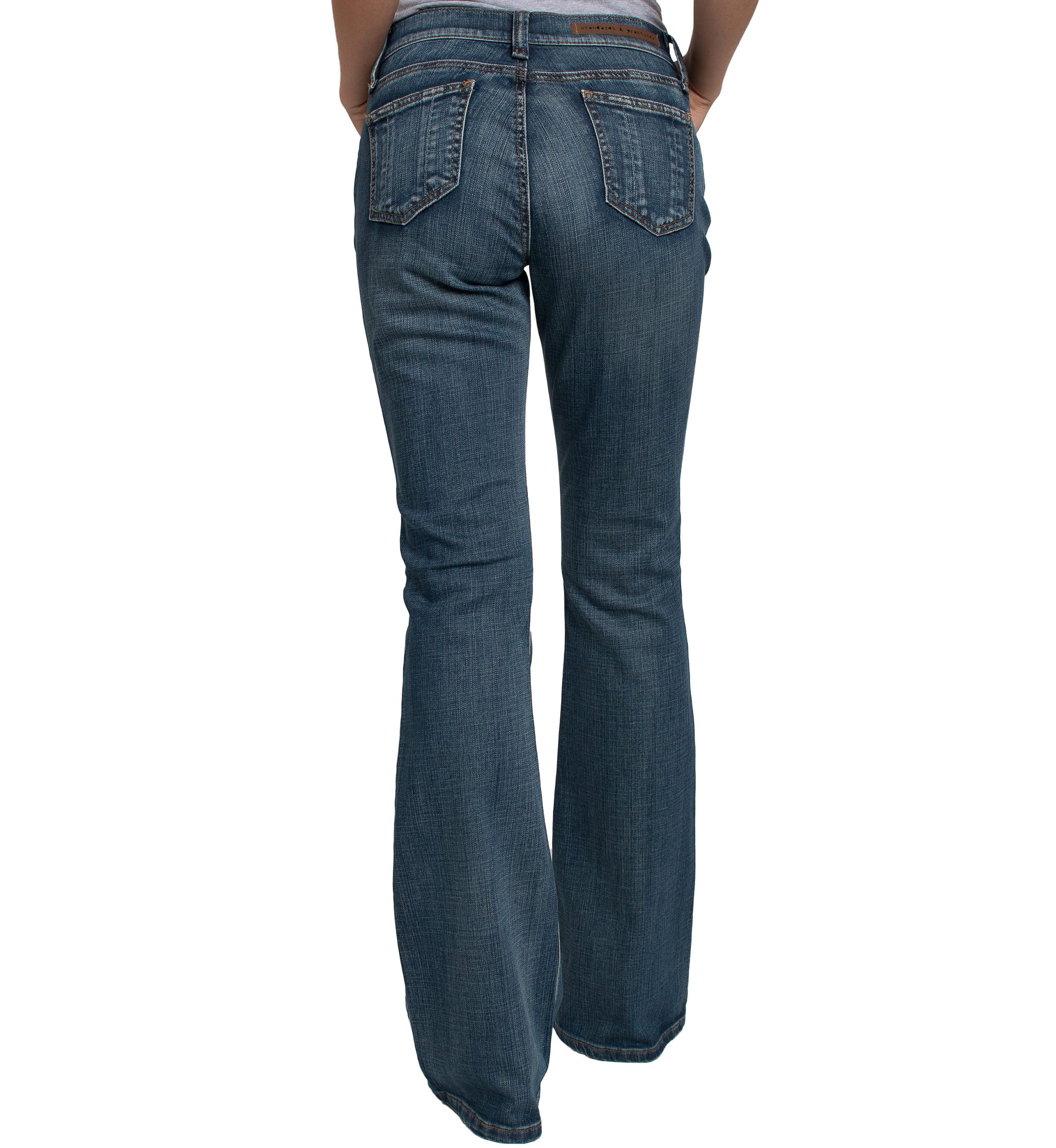 Dark Whisker Flare Bootcut Jeans