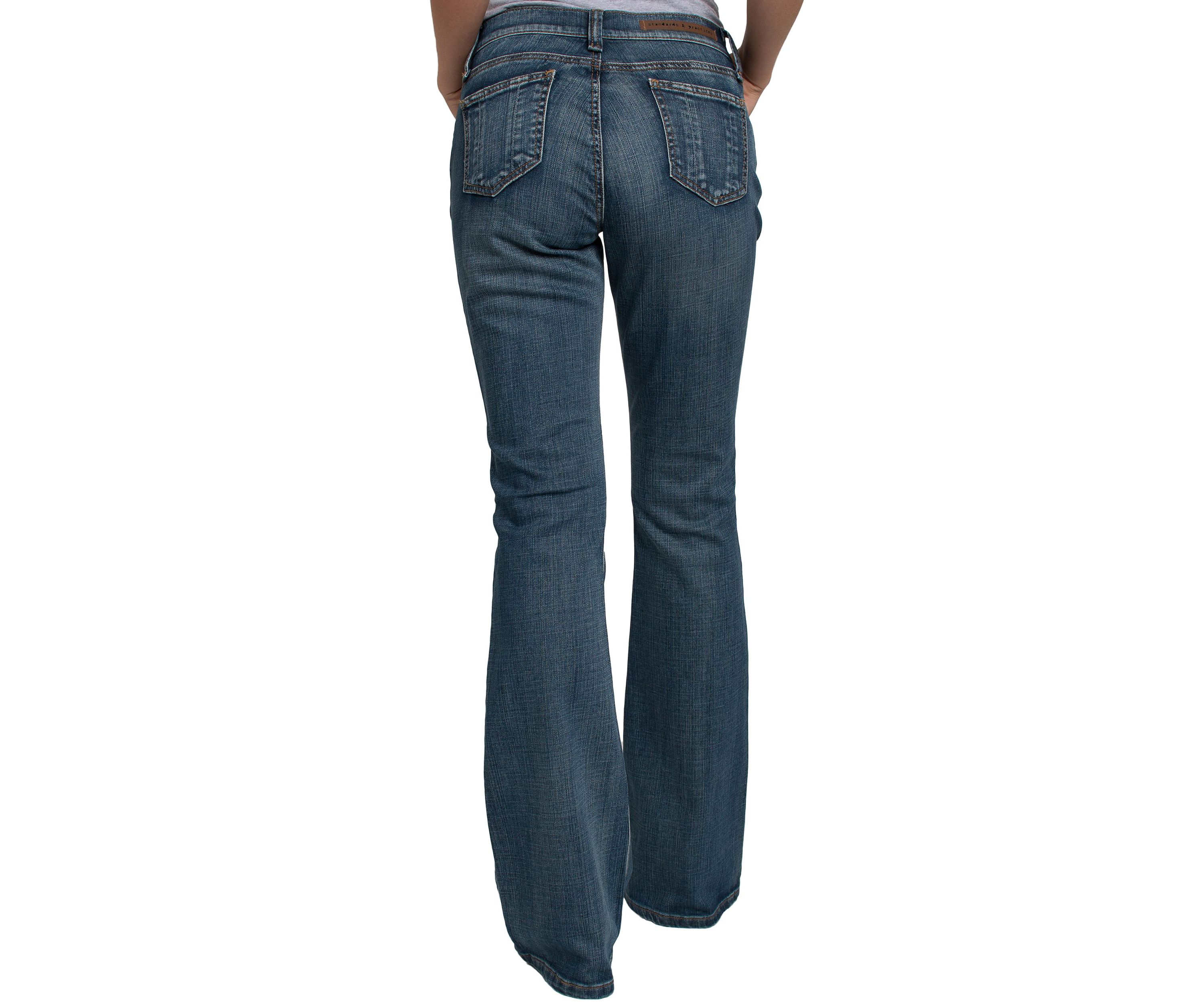Dark Whisker Flare Bootcut Jeans