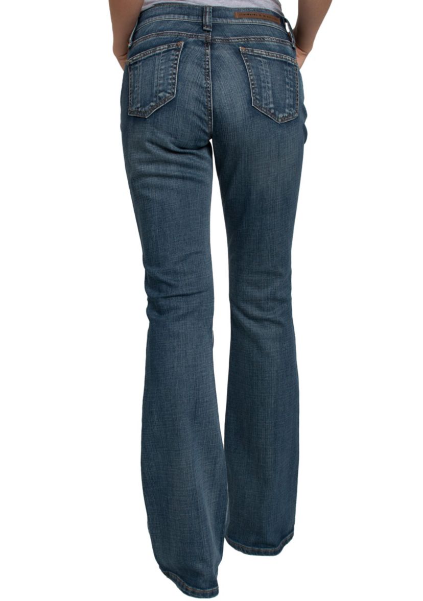 Dark Whisker Flare Bootcut Jeans