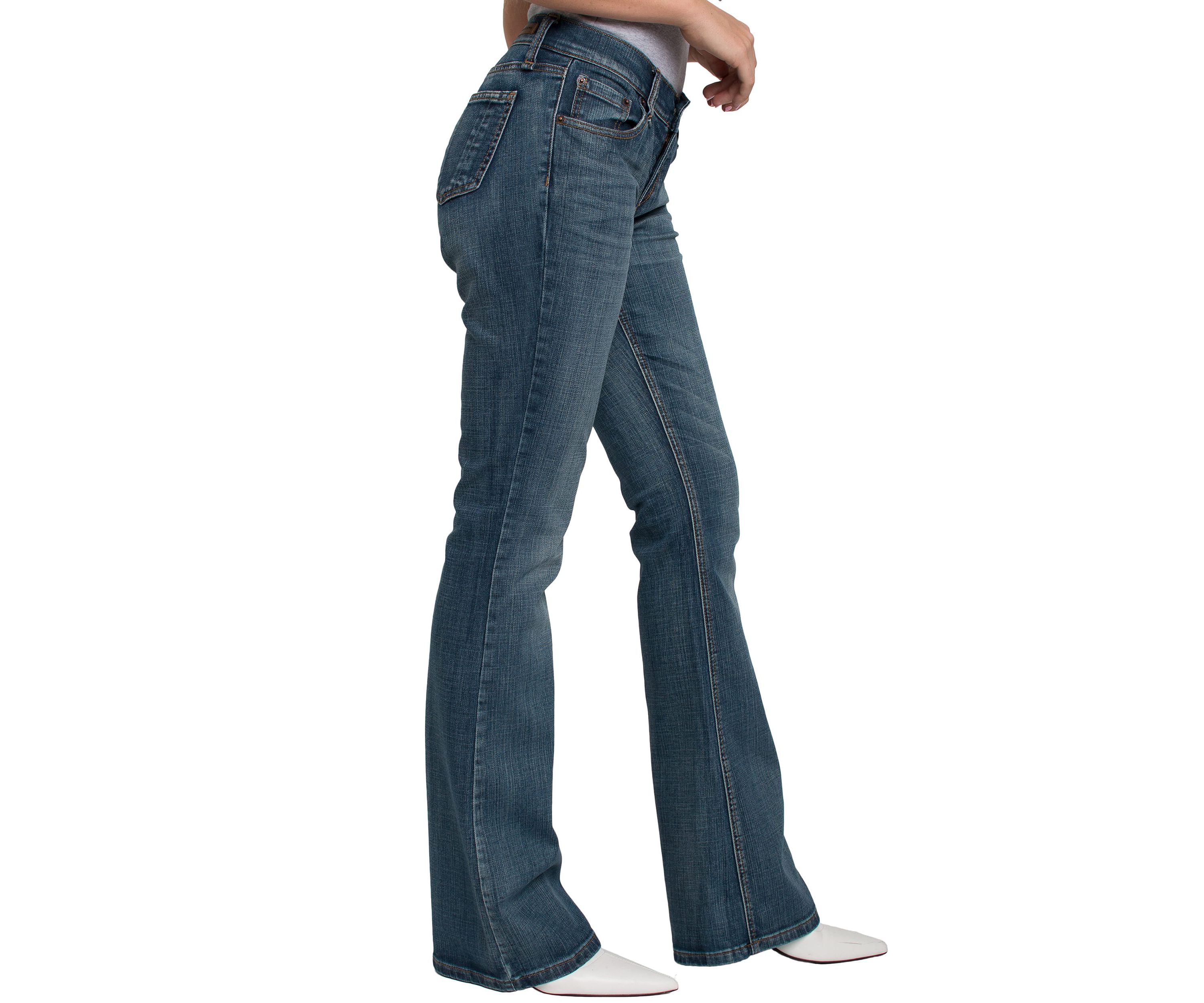 Dark Whisker Flare Bootcut Jeans