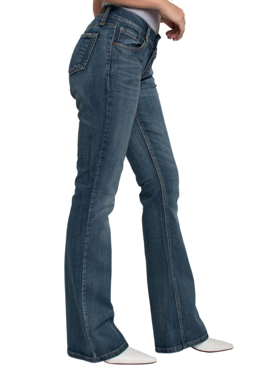 Dark Whisker Flare Bootcut Jeans