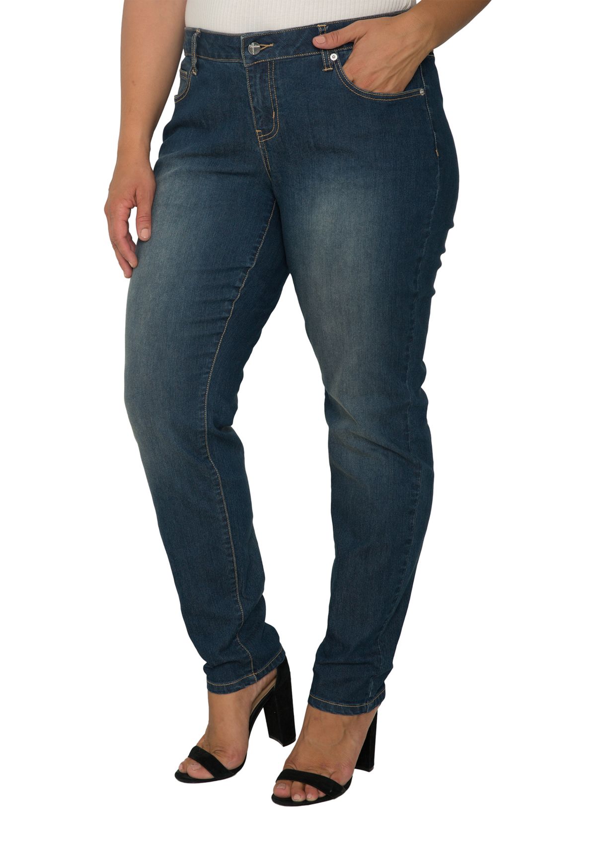 Plus Size Dark Wash Skinny Jeans