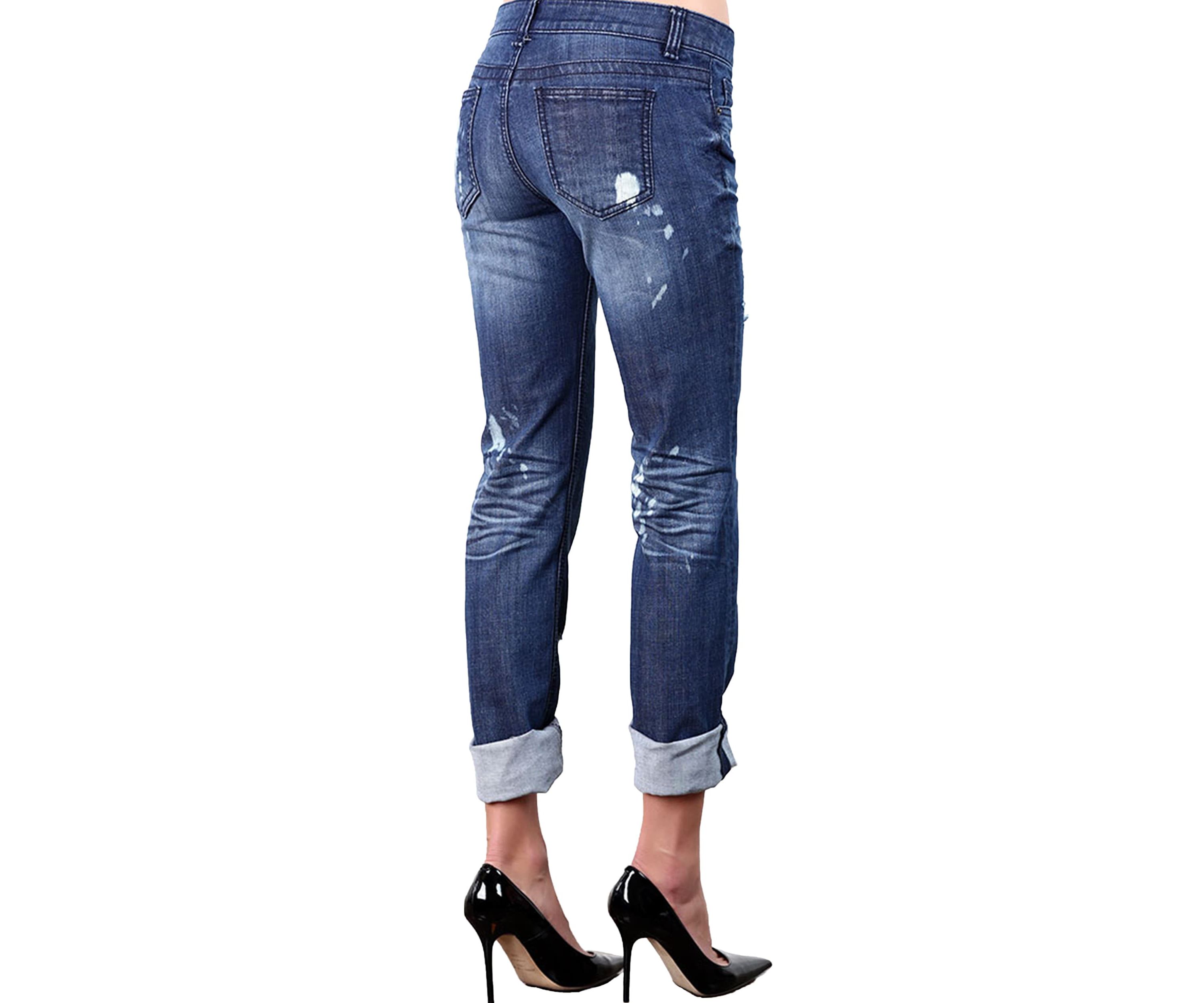 Distressed Boyfriend Jeans