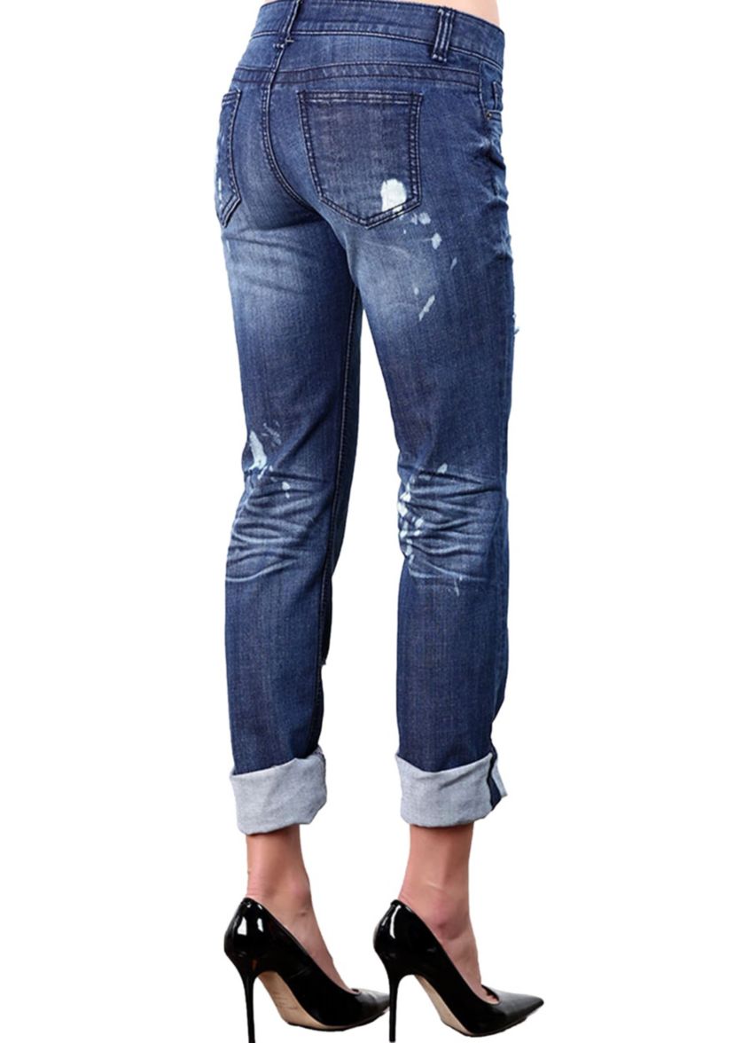 Distressed Boyfriend Jeans