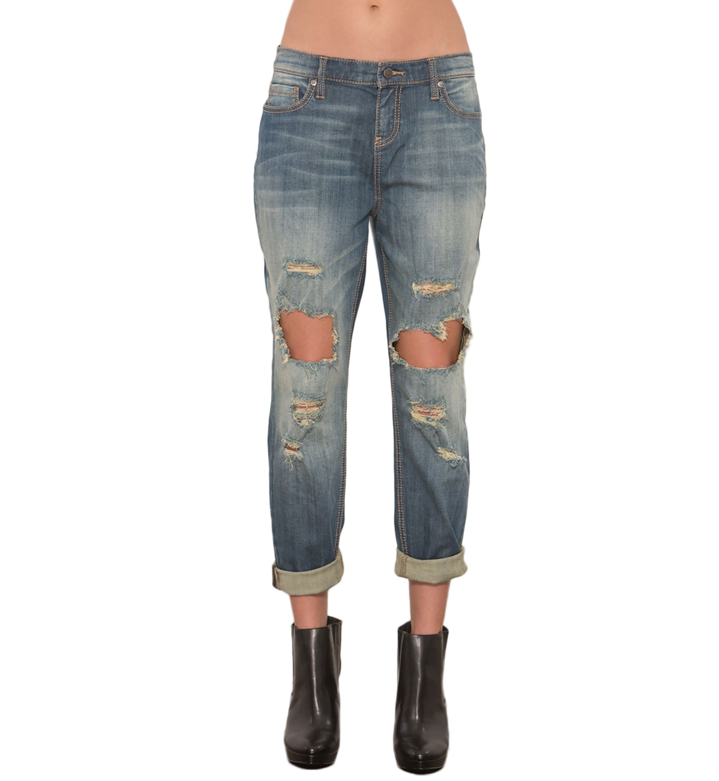 Distressed Boyfriend Jeans