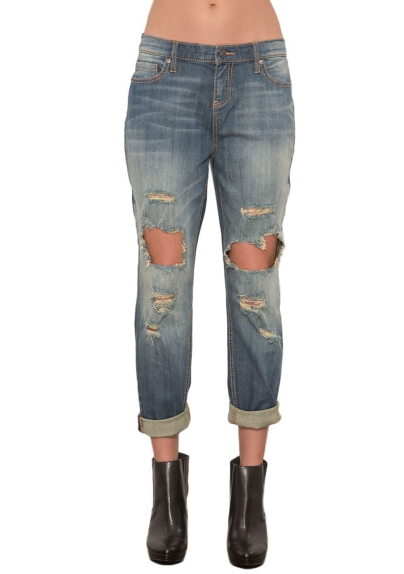Distressed Boyfriend Jeans