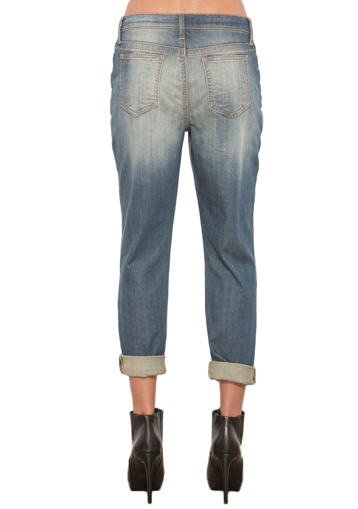 Distressed Boyfriend Jeans