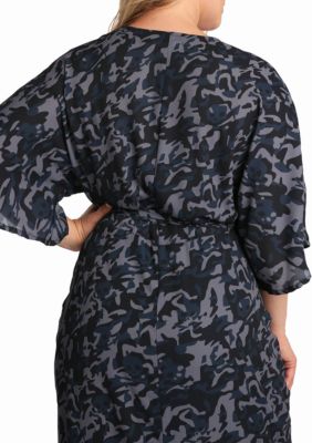 Standards and Practices Women Plus Size GGT wrap kimono maxi dress