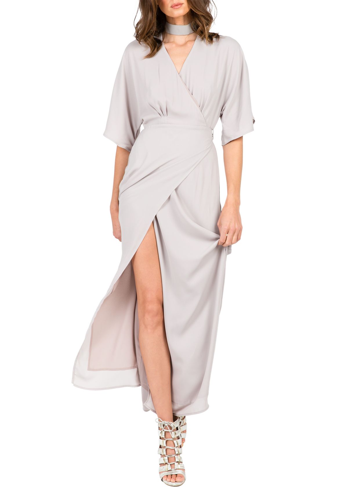 Womens Olivia Kimono Sleeve Maxi Dress