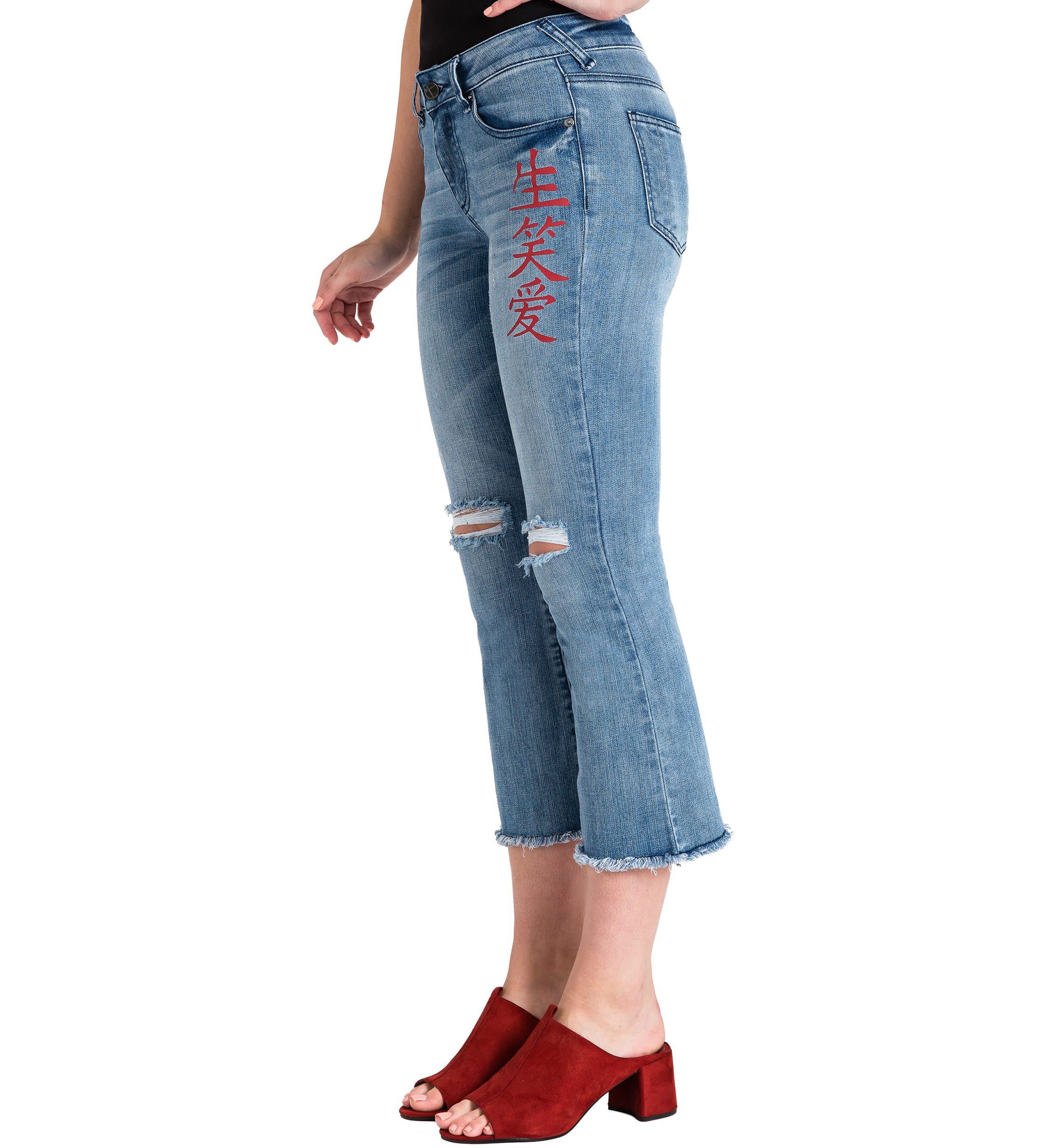 Distressed Cropped Ankle Jeans
