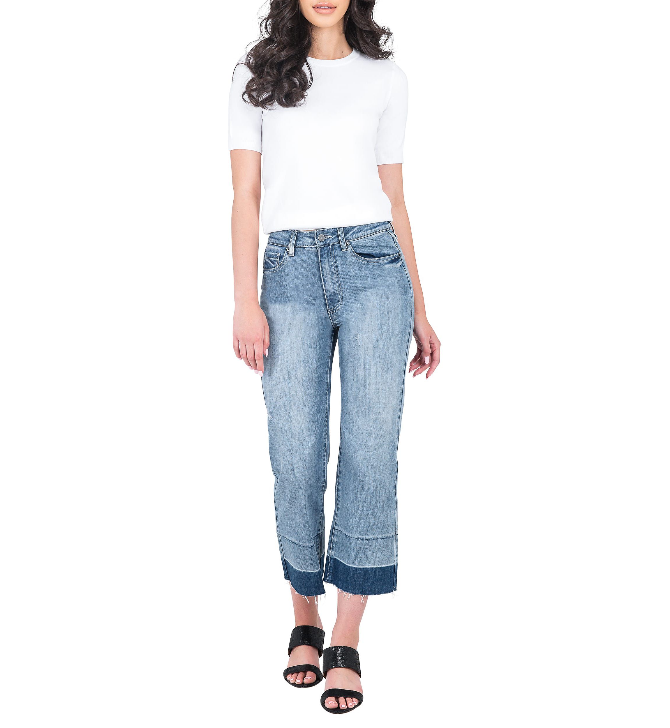 Frayed Cropped Jeans - Undone Raw Hem
