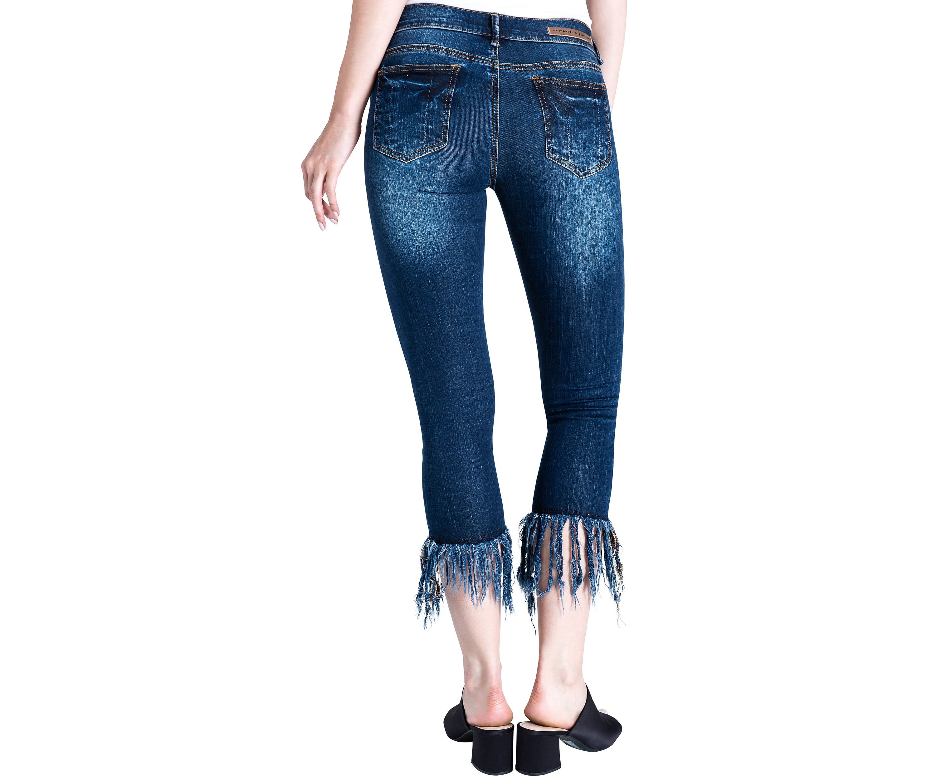 Cropped Ankle Jeans Undone Raw Hem