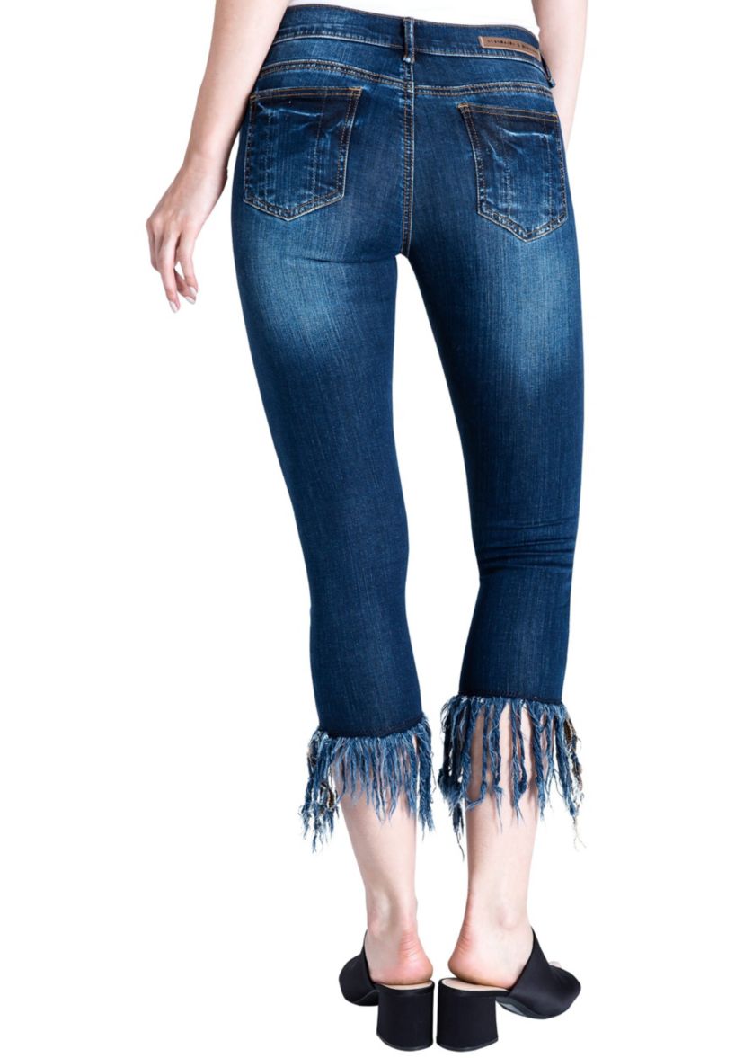 Cropped Ankle Jeans Undone Raw Hem