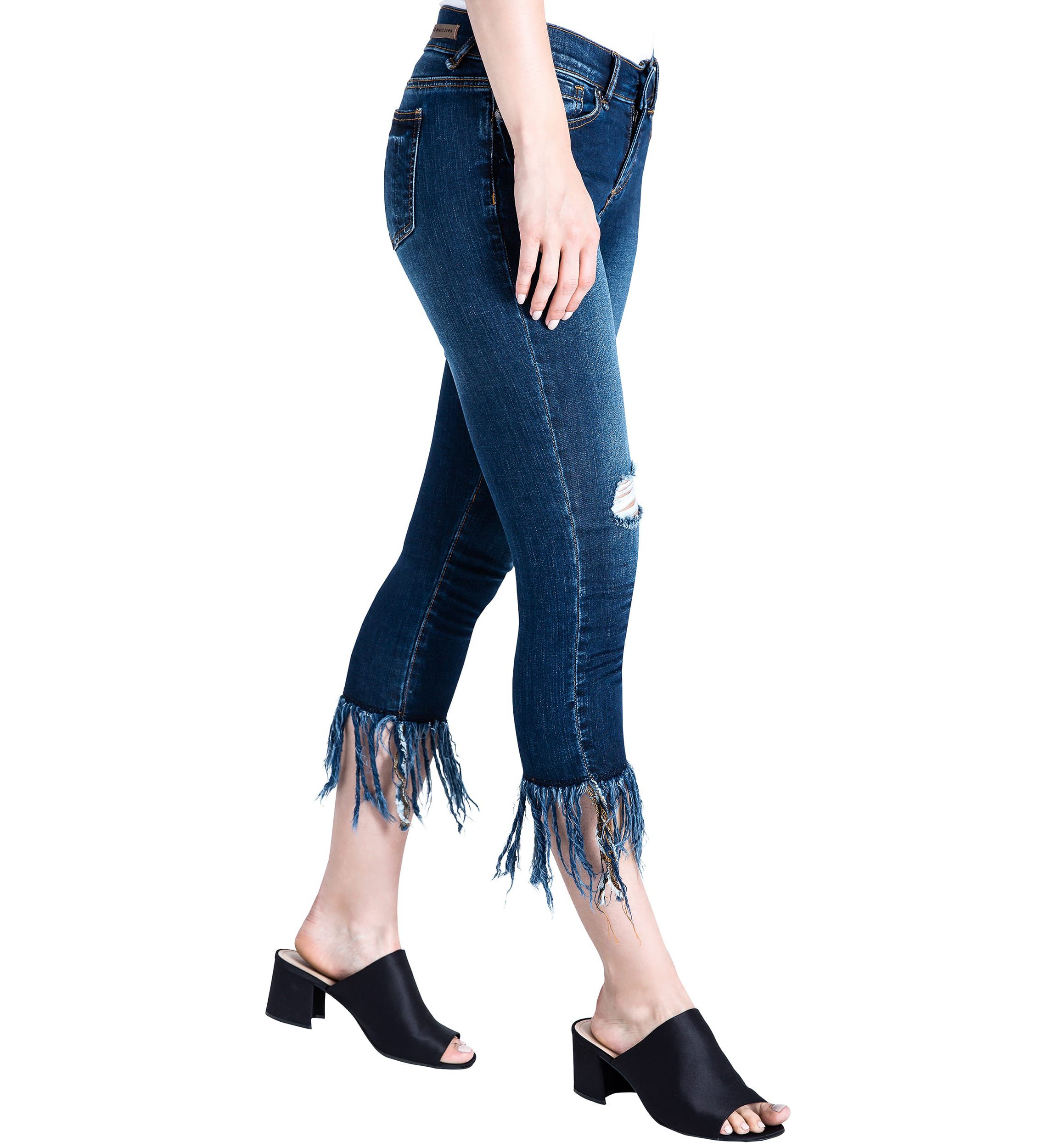 Cropped Ankle Jeans Undone Raw Hem