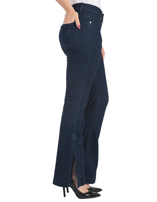 Standards and Practices Women's Rania Lightweight High Waist Slit Hem Denim  Jeans