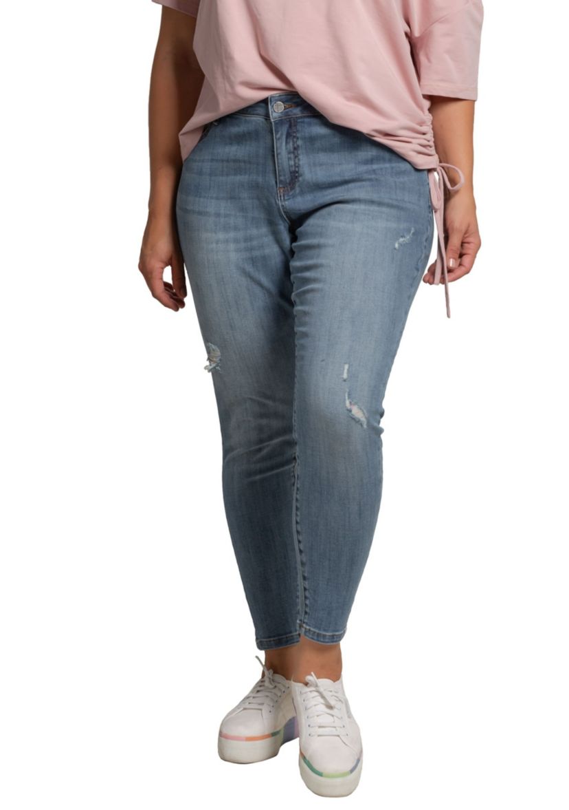 Plus Size Ripped Skinny Jeans