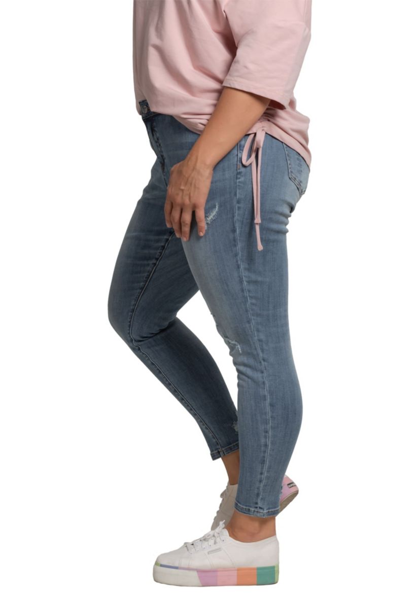 Plus Size Ripped Skinny Jeans