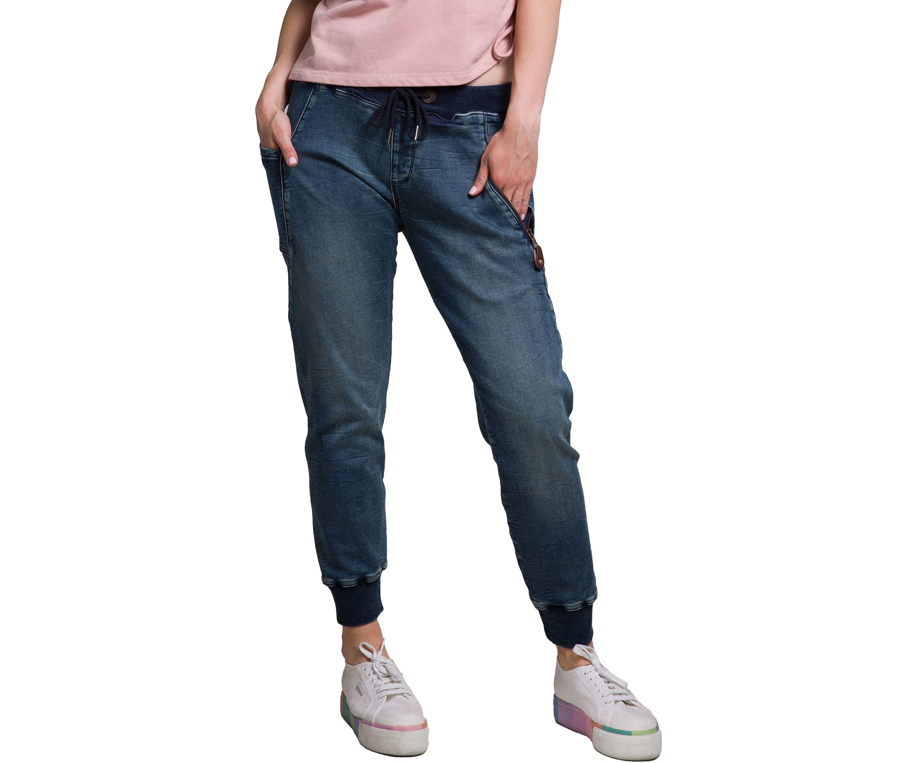 Women Knit Skinny Utility Pocket Jogger Pant