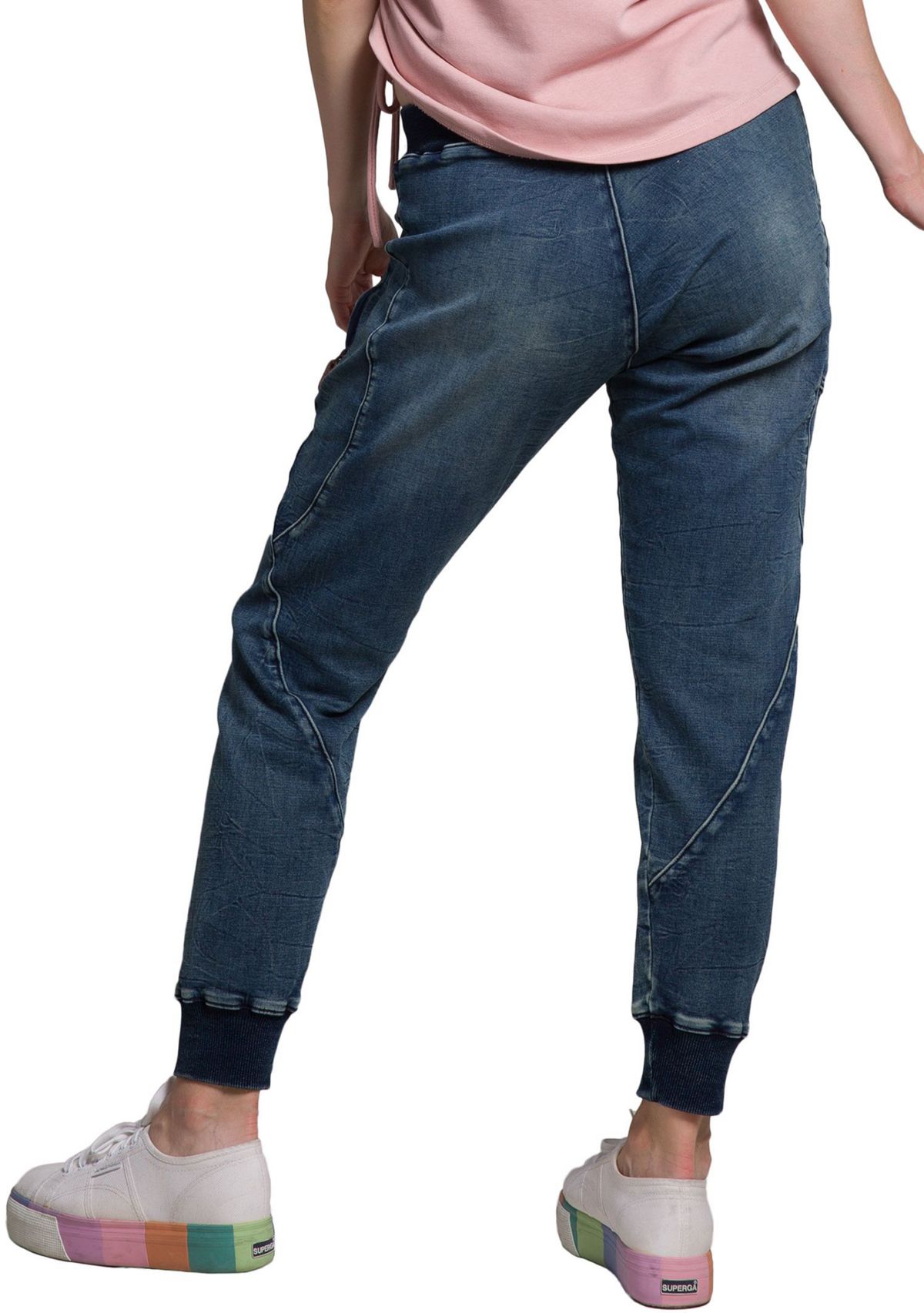 Women Knit Skinny Utility Pocket Jogger Pant