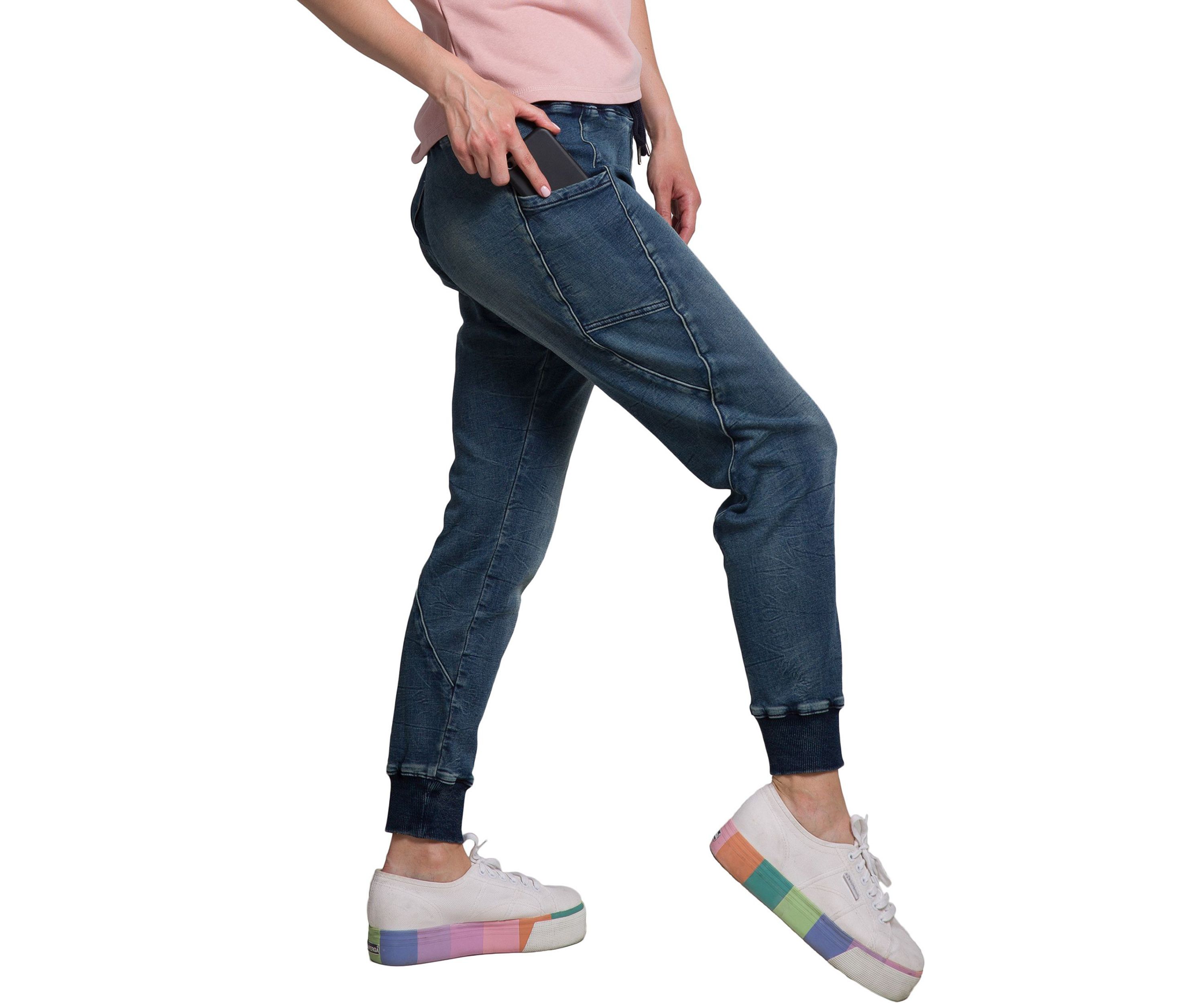Women Knit Skinny Utility Pocket Jogger Pant