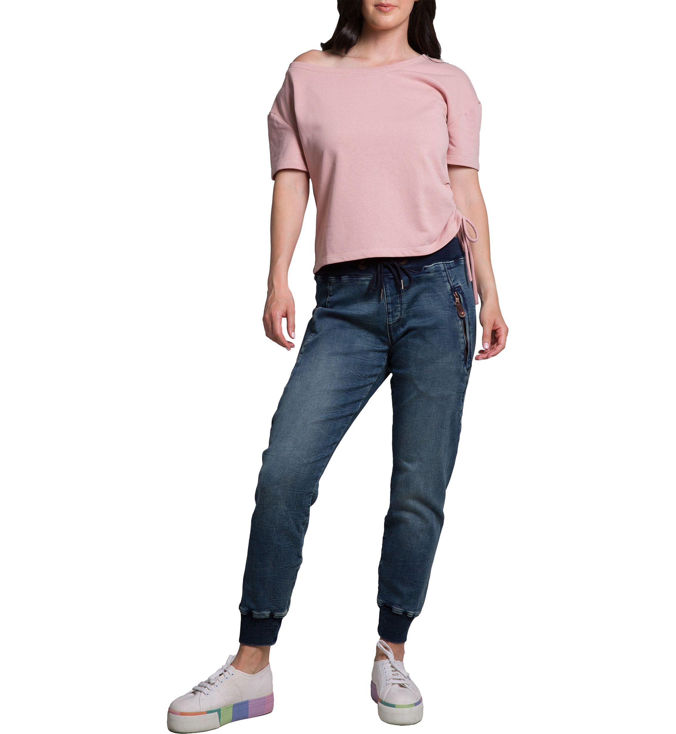 Women Knit Skinny Utility Pocket Jogger Pant