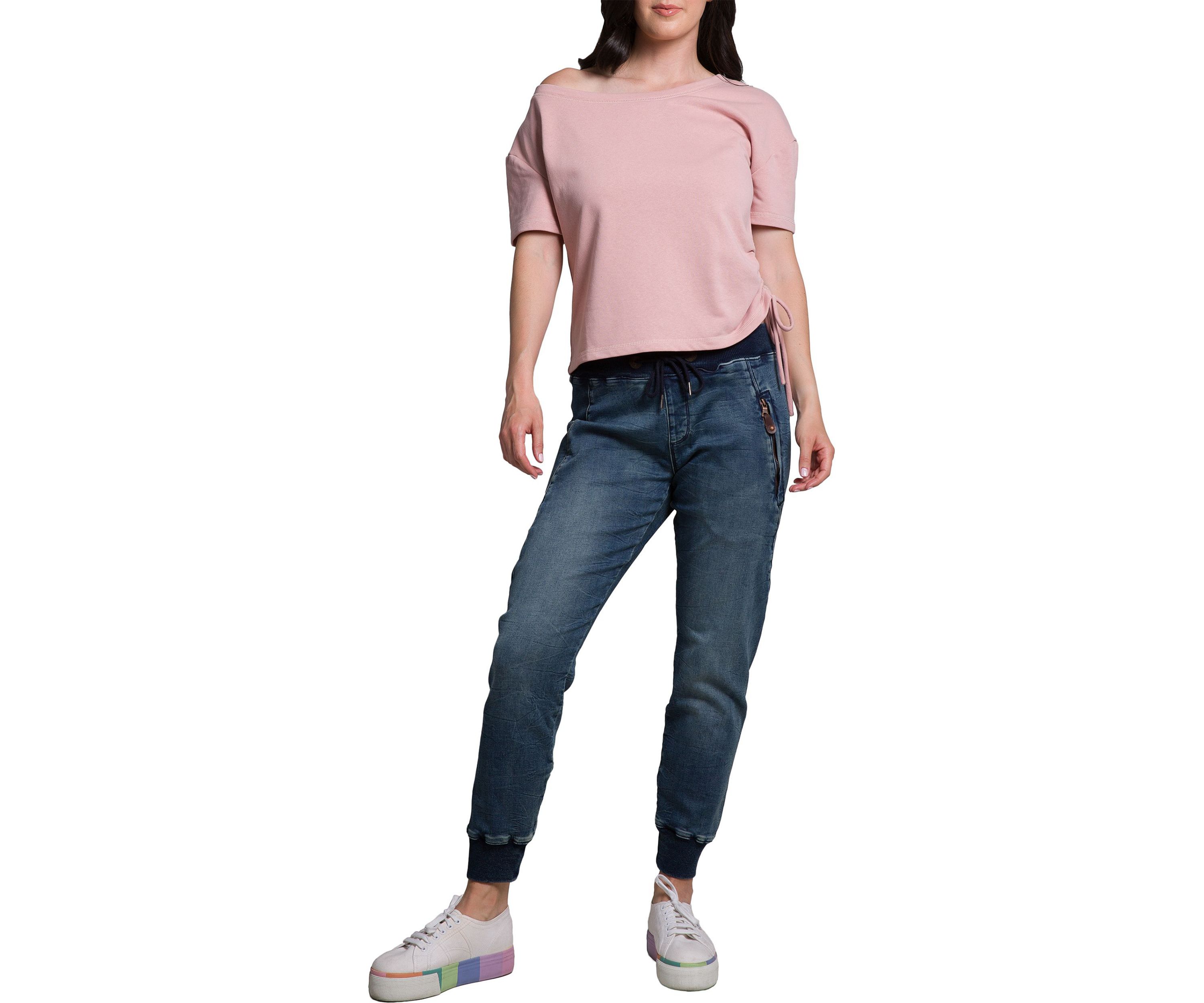 Women Knit Skinny Utility Pocket Jogger Pant