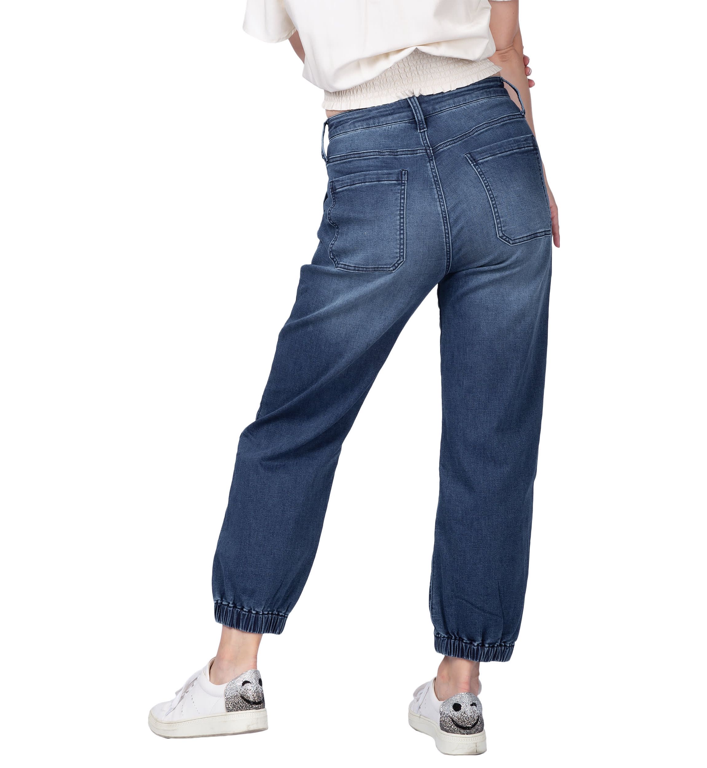 5 Pocket Cropped Leg Jogger Jeans