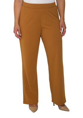 Standards and Practices Women's Plus Size Mona High Waist Stretch Crepe Pants