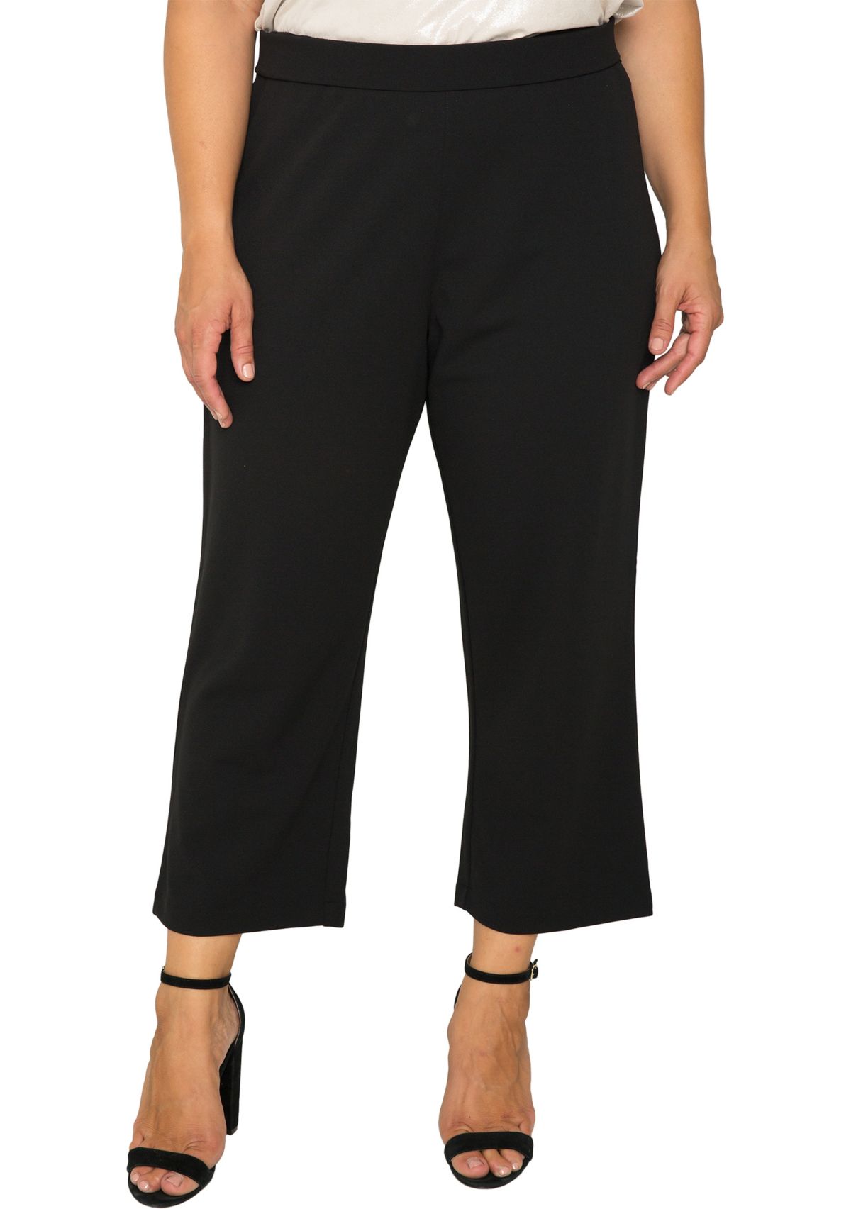 Plus Size Mona High Waist Stretch Crepe Pants 