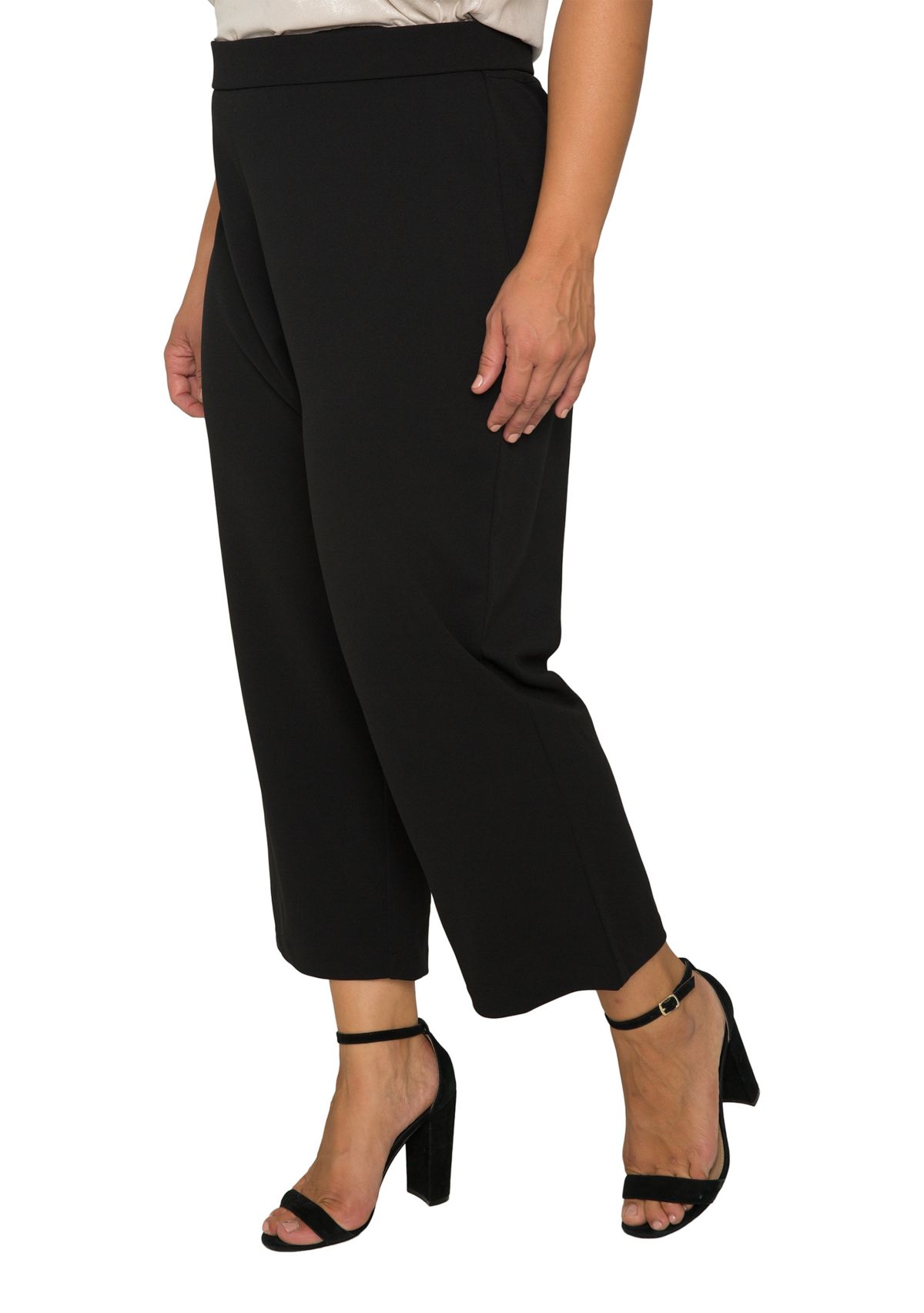 Plus Size Mona High Waist Stretch Crepe Pants 