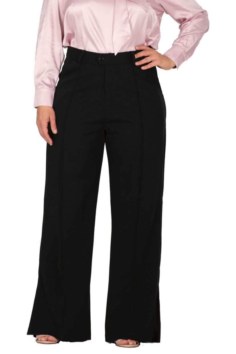 Womens Flared High Waist Trouser Plus Size Pants