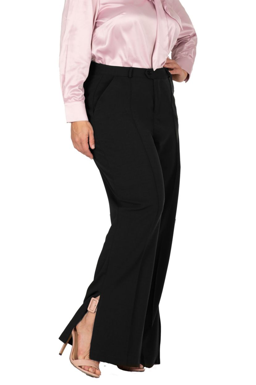 Womens Flared High Waist Trouser Plus Size Pants