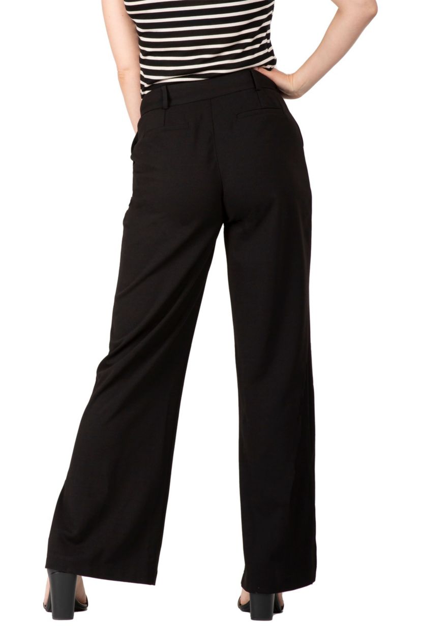Womens Side Slit Flared High Waist Pants